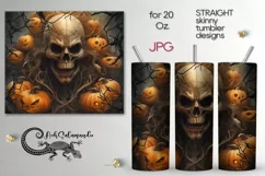 Halloween concept | Sublimation skinny tumbler design 2 Product Image 1