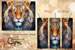 Watercolor tiger | skinny tumbler Sublimation design PLUS3 Product Image 1