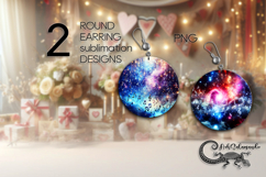 Fairy tale music | 2 Round earring Sublimation designs P3 Product Image 1