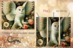 Owl | Fantasy bird skinny tumbler Sublimation design PLUS3 Product Image 1