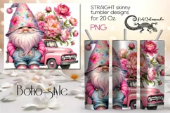 Father's Day gnome | Skinny tumbler sublimation design PLUS3 Product Image 1