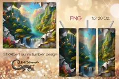 Tropical landscape | Skinny Tumbler Sublimation design PLUS3 Product Image 1
