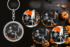 Vintage Halloween | car coaster &amp; key chain sublimation P3 Product Image 1
