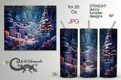 Futuristic Christmas | Xmas Sublimation tumbler design PLUS3 Product Image 1