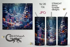 Futuristic Christmas | Xmas Sublimation tumbler design PLUS3 Product Image 1