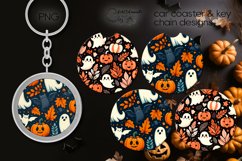 Halloween pattern | Funny Car coaster &amp; key chain design PL3 Product Image 1