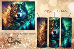 Fairy tale Wolf | skinny tumbler Sublimation design PLUS3 Product Image 1