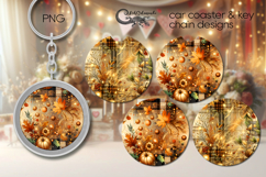 Abstract Autumn | Fall Car coaster &amp; key chain designs, PL3 Product Image 1