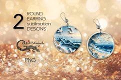 Marine quiling | Round earring Sublimation design PLUS3 Product Image 1
