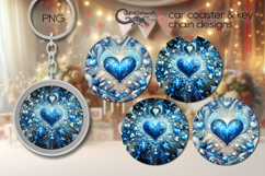 Love hearts | valentine car coaster &amp; key chain designs PL3 Product Image 1