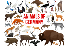 Big set of vector animals of Germany Product Image 1