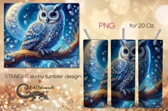 Briliant Owl | Fantasy skinny tumbler Sublimation design PL3 Product Image 1