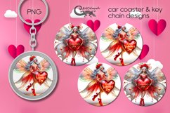 Valentine fairy | love car coaster &amp; key chain designs P3 Product Image 1