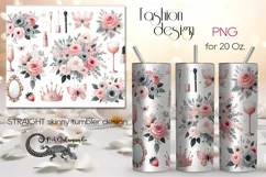 Watercolor Fashion | Pink Sublimation tumbler designs PLUS3 Product Image 1
