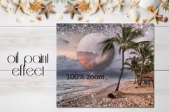 Oil paint Beach life | Skinny Tumbler Sublimation design P Product Image 3