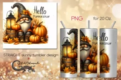 Pumkin season | fall Skinny Tumbler Sublimation design PLUS3 Product Image 1