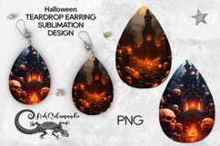 Halloween with lava | teardrop earring sublimation PLUS3 Product Image 1