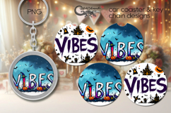 Funny Halloween | coaster &amp; key chainsublimation design PL3 Product Image 1