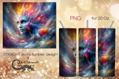 Mystic face | occult Skinny tumbler sublimation design PLUS3 Product Image 1