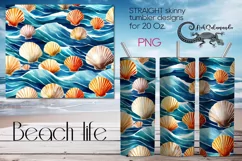 BeachLife | sea Skinny Tumbler Sublimation design PLUS3 Product Image 1