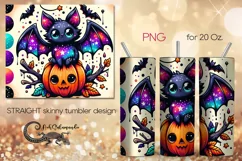 Funny bat | Halloween Skinny tumbler sublimation design PL3 Product Image 1