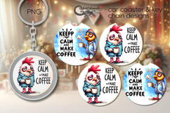 Good Morning | coffee Car coaster &amp; key chain design PL3 Product Image 1