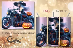 Moto witch | Halloween Skinny tumbler sublimation design PL3 Product Image 1