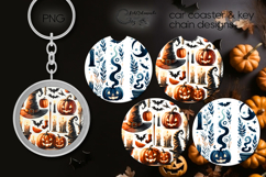 Halloween brushstroke | car coaster &amp; key chain design P3 Product Image 1