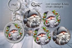 Christmas gnome | Car coaster &amp; key chain sublimation Product Image 1
