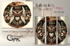 Jesus | Christian faith Skinny tumbler sublimation design P3 Product Image 1