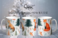 Christmas pattern | Fox Mug sublimation design PLUS3 Product Image 1