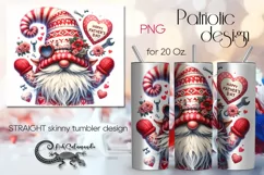 Father's Day gnome | Skinny tumbler sublimation design PLUS3 Product Image 1