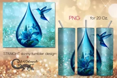 Hummingbird | Fantasy skinny tumbler Sublimation design PL3 Product Image 1
