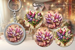 Romantic lilac bush | valentine Car coaster &amp; key chain PL Product Image 1