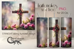 Christian cross | Skinny tumbler Sublimation design PLUS3 Product Image 1