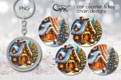 Christmas gnome | Car coaster &amp; key chain sublimation PLUS3 Product Image 1