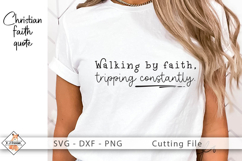 Walking by faith SVG | Christian Design Product Image 1