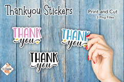Thank You Stickers | Print and Cut Product Image 1