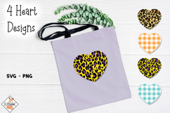 Heart Leopard Pattern Designs SVG - PNG Product Image 1