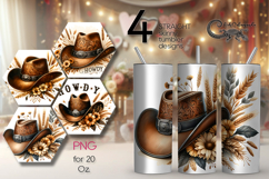 Western | 4 straight skinny tumbler sublimation designs PL Product Image 1