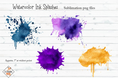 Watercolor Ink Splashes Backgrounds | Sublimation Product Image 1