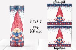 Patriotic Gnome Tumbler design. Sublimation PNG, 20 oz. Product Image 2