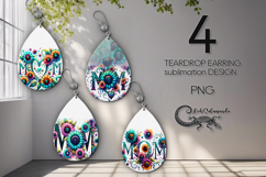 Mom&#039;s design | Mother&#039;s day teardrop earring sublimation PL Product Image 1
