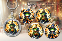 Halloween character | spooky car coaster &amp; key chain designs Product Image 1