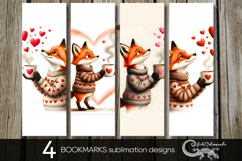 Love atmosphere | 4 valentine bookmarks sublimation designs Product Image 1