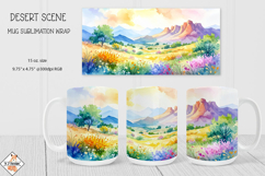 Desert Scene Mug Wrap Sublimation | 15 oz. Mug Product Image 1