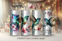 Watercolor spring flower | Skinny tumbler Sublimation PLUS Product Image 2