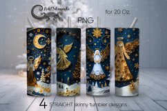 Christmas quiling | 4 Skinny Tumbler Sublimation designs Product Image 1
