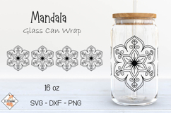 Mandala Beer Glass Can Wrap SVG Design Product Image 1