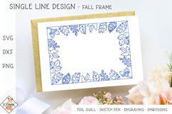 Autumn Frame SVG Foil Quill | Single Line Designs Product Image 1
